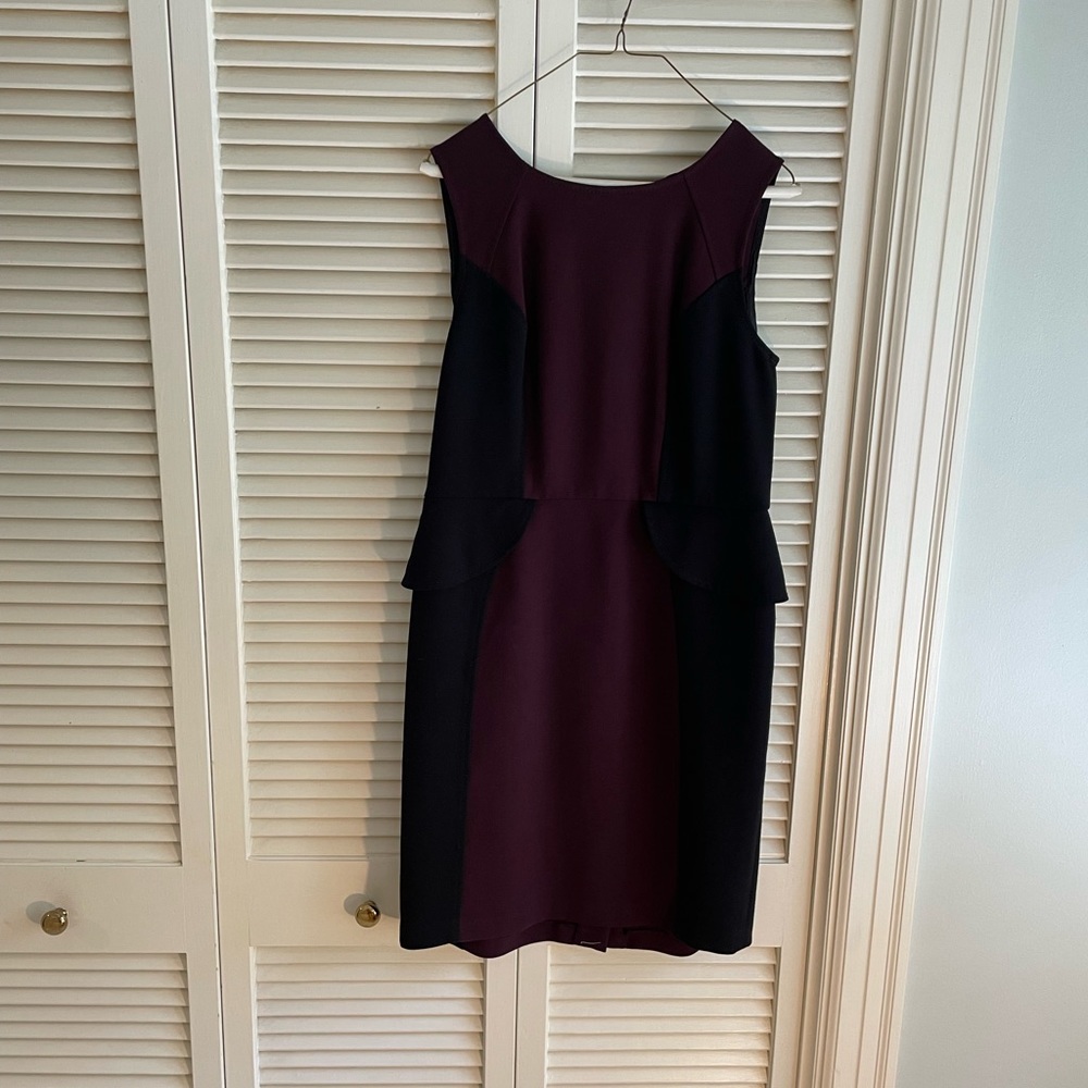 Burgundy and Black Loft Dress